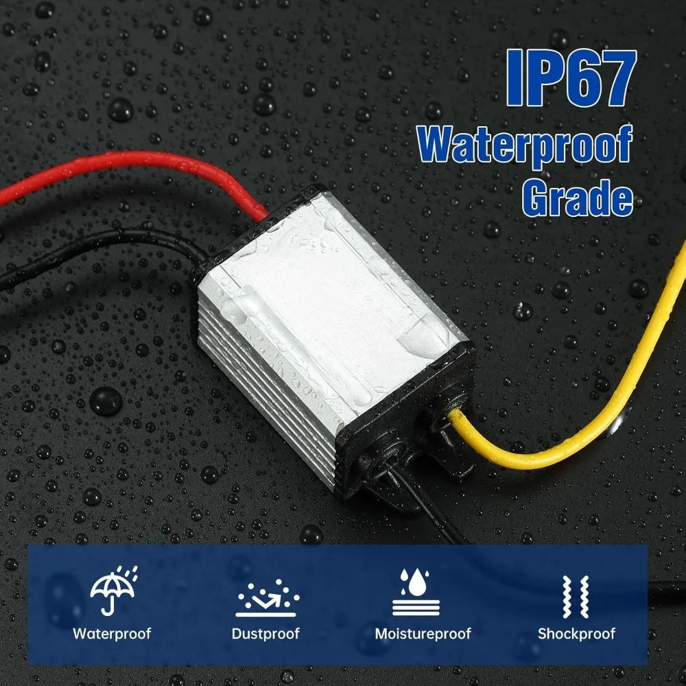 DC 12V/24V To 3-24V 2A Adjustable Voltage Converter Waterproof Module Buck Converter For Robotics Motor Automotive Light Strip Oasis Select