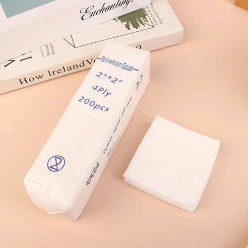 100/200PCS 4 Layers 5*5cm 10*10cm Gauze Pad Cotton First Aid Kit Emergency Waterproof Wound Dressing Sterile Gauze Pad Oasis Select