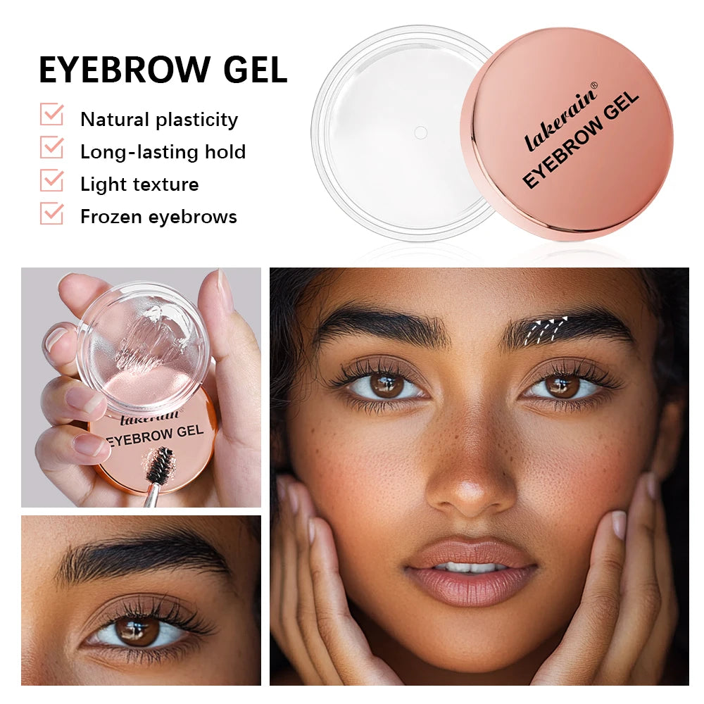 3D Waterproof Eyebrow Sculpting Gel & Brush – Natural Hold