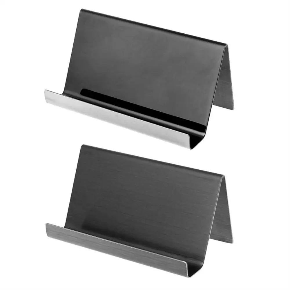 Holder Metal Desktop Stainless Steel Name Card Display Stand Business Card Storage Business Card Holder Name Tag Display Rack Oasis Select