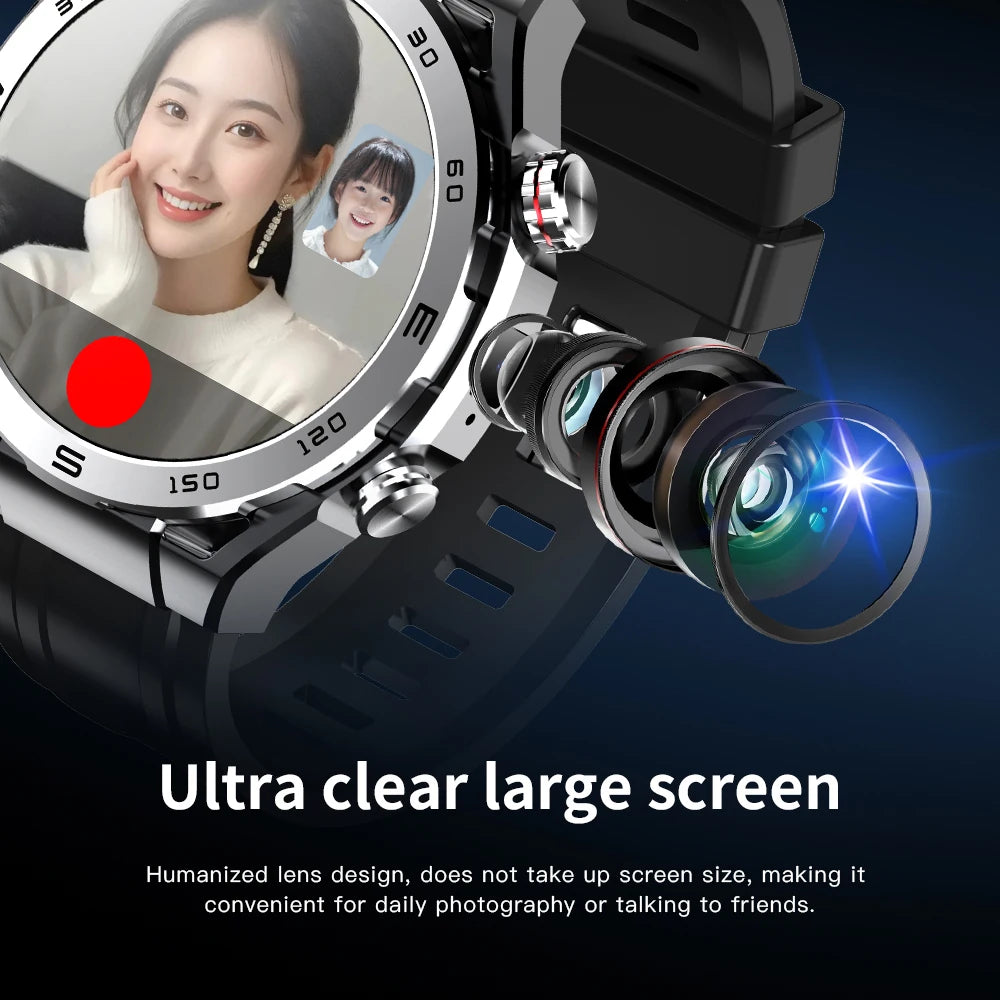1.43" Smart Watch 4G Call APP Download HD Camera Health Smartwatch Accessible Chat GPS 700mah Battery Voice Assistant Sim Card Oasis Select