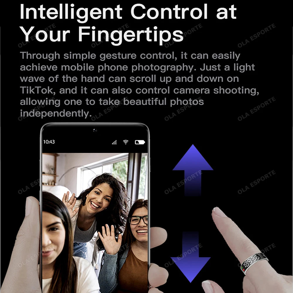 Smart Ring LED – Heart Rate, SpO₂ & Sleep Tracker | 5ATM