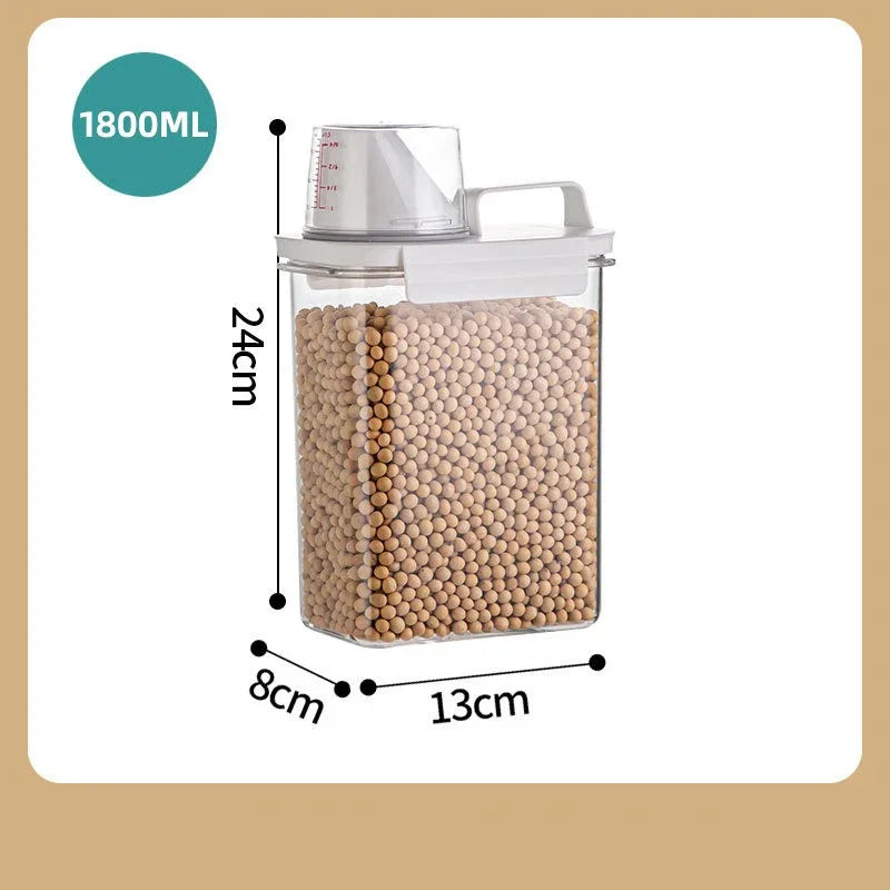 Airtight Rice & Grain Storage Container with Measuring Cup Food Storage Container Oasis Select 1800ml