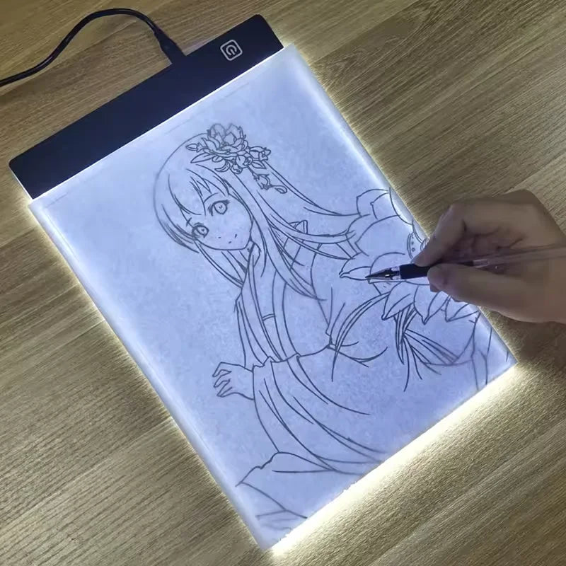 A3/A4/A5 Three Level Dimmable Led Light Pad Drawing Board Pad Tracing Light Box Eye Protection Easier for Diamond Painting Oasis Select