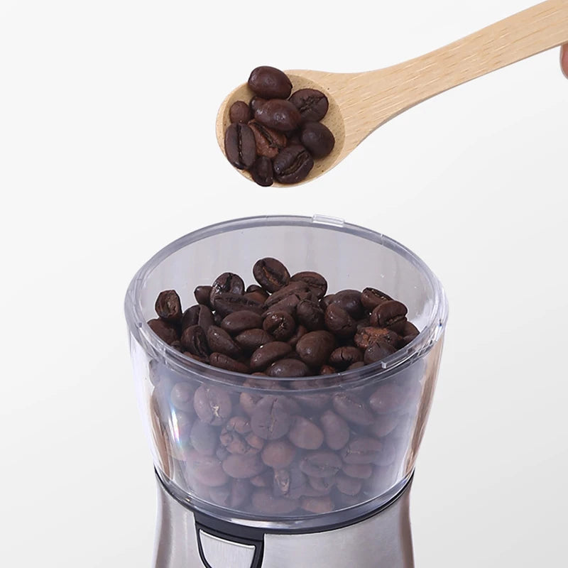 USB Rechargeable Electric Burr Coffee Grinder – Stainless Steel