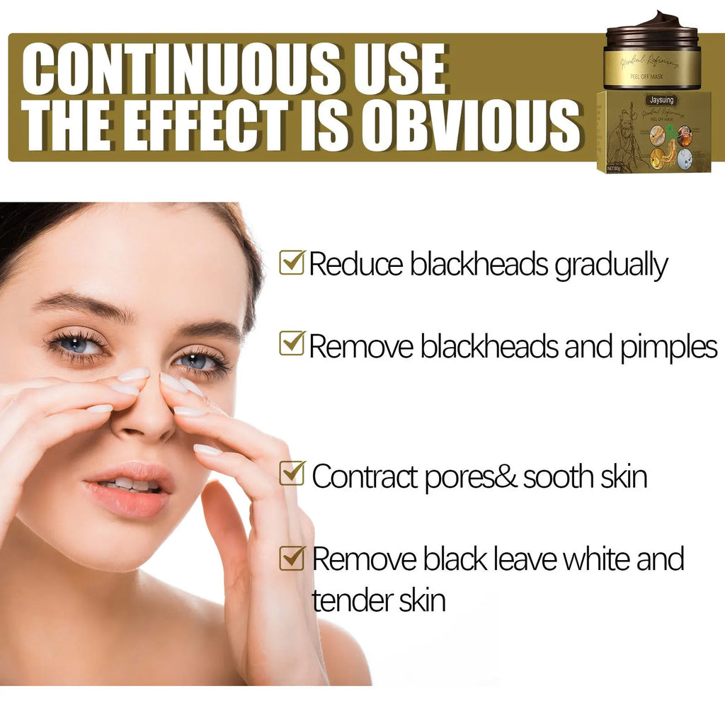 Jaysuing Ginseng Peel-Off Mask – Blackhead Removal 80g Peel-Off Face Mask Oasis Select