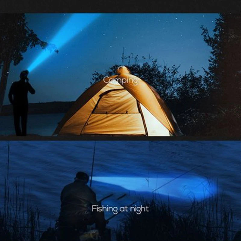 Most Powerful LED Headlamp Built-in 18650 Battery Powered 4 Modes USB Charging Headlight Waterproof Head Lamp Oasis Select