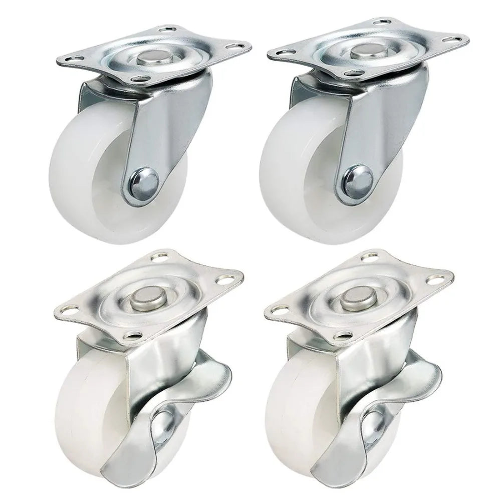 4PCS 2.5" Furniture Casters With Rubber Mount Ball Bearing Wheel Universal Heavy Trolley Wheel 360 Degrees Swivel Castor Oasis Select