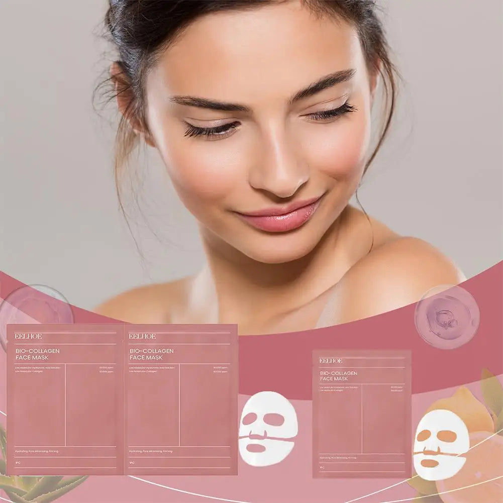 1/5/10PCs Bio Collagen Face Mask Shrink Pores Deep Hydrating Overnight Mask Moisturizing Refreshing Brightening Face Skin Care Oasis Select