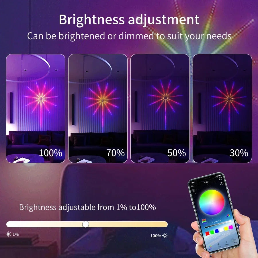 RGB Firework LED Strip Lights – Bluetooth App & Music Sync LED Strip Lights Oasis Select