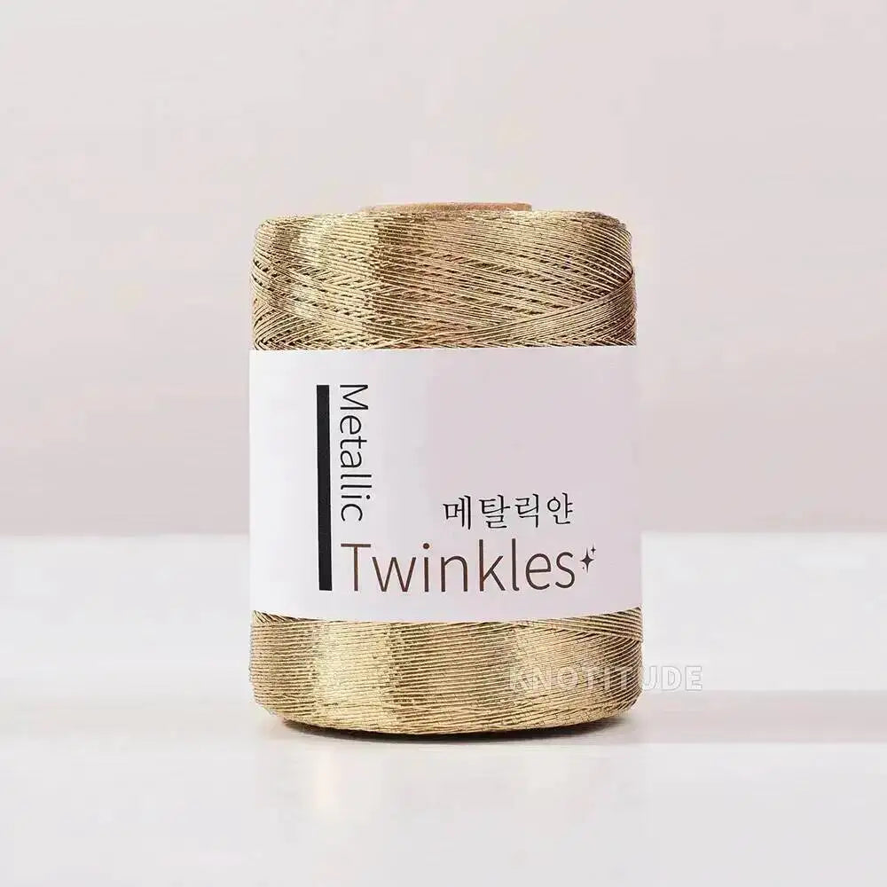 200g Metallic Yarn Glitter Gold Sliver Cord Thread DIY Sewing Accessories Handmade Knitting Crochet Handbag Purse Yarn Oasis Select 02. Gold Gold