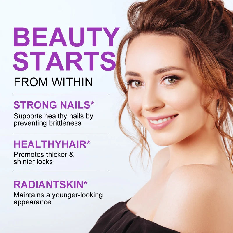 BBEEAAUU Biotin Capsule Biotin for Hair Growth Strong Hair Dry Hair Follicle Repair Skin Hydrolyzed Adult Beauty Care Oasis Select