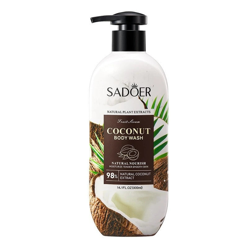 SADOER 400ml Coconut Shower Gel – Moisturizing Body Wash Coconut Shower Gel Oasis Select