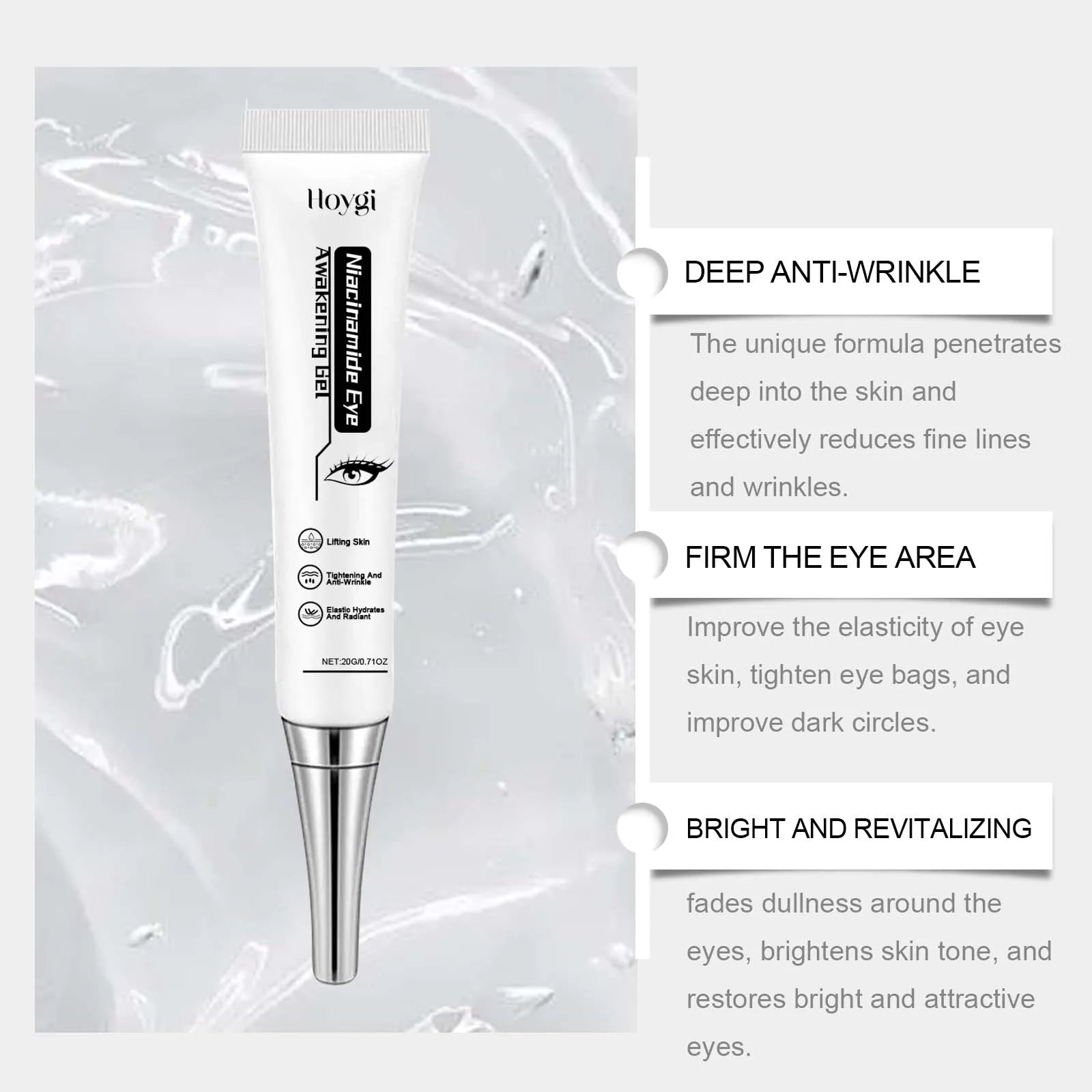 Hoygi Nicotinamide Eye Cream – Dark Circles & Bags Gel Eye Cream Gel Oasis Select