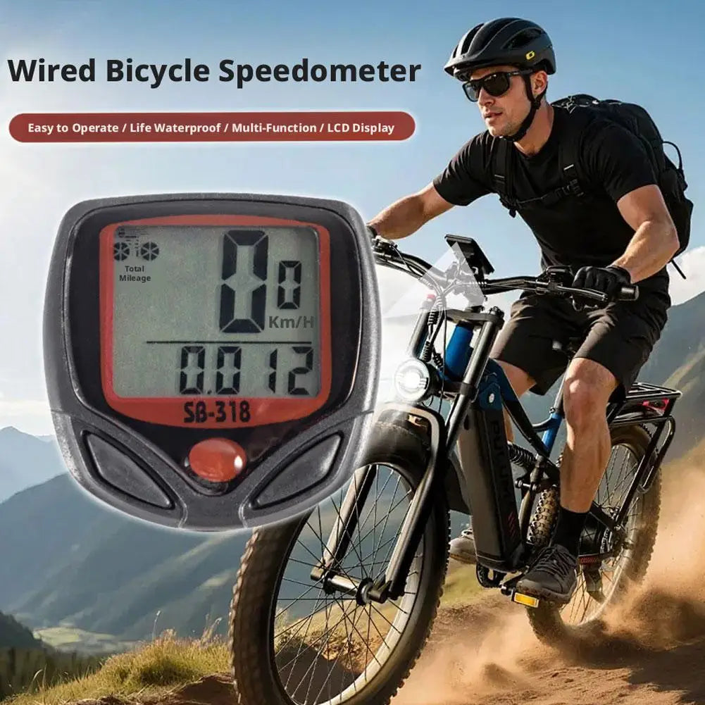 Waterproof Bicycle Computer LCD Speedometer & Odometer