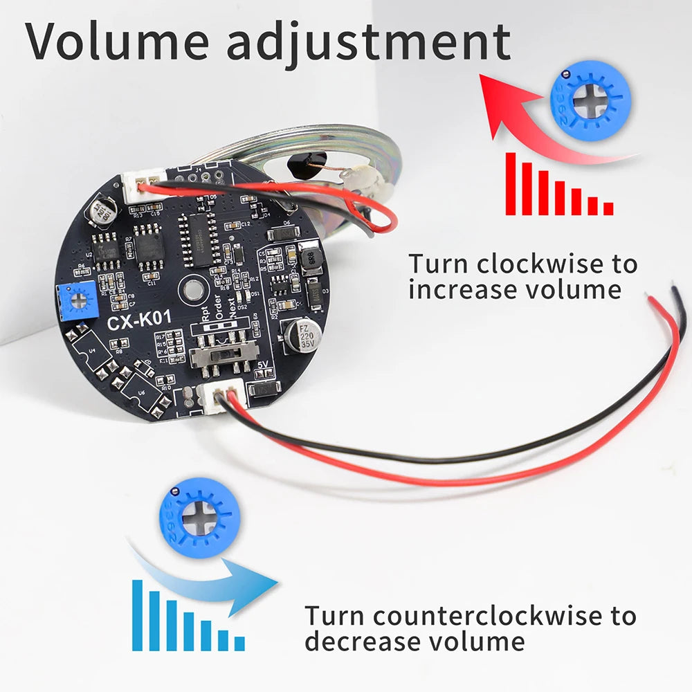 6-35V Car Start Voice Custom Voice Speaker Prompter USB DC Adapter Sound Alarm Reverse Siren Buzzer Alarm Horn Beep Audio Speake Oasis Select