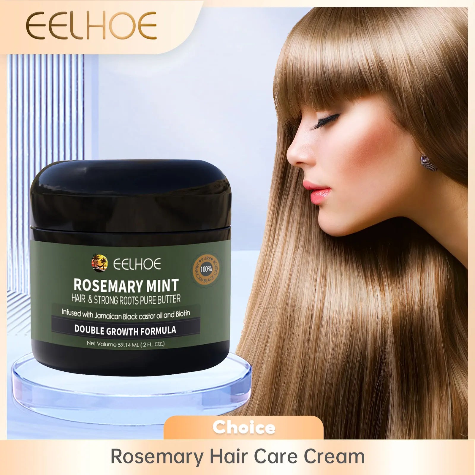 EELHOE Rosemary Mint Hair Conditioning Cream – Repair & Growth Hair Conditioning Cream Oasis Select