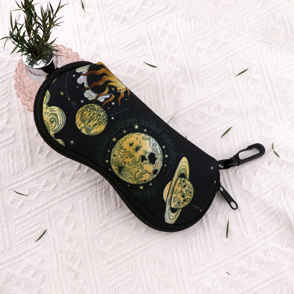 Starry Sky Glasses Case Unisex Travel Sunglasses Protector Box Glasses Bag Fashion Zipper Storage Box Portable Soft Case Oasis Select