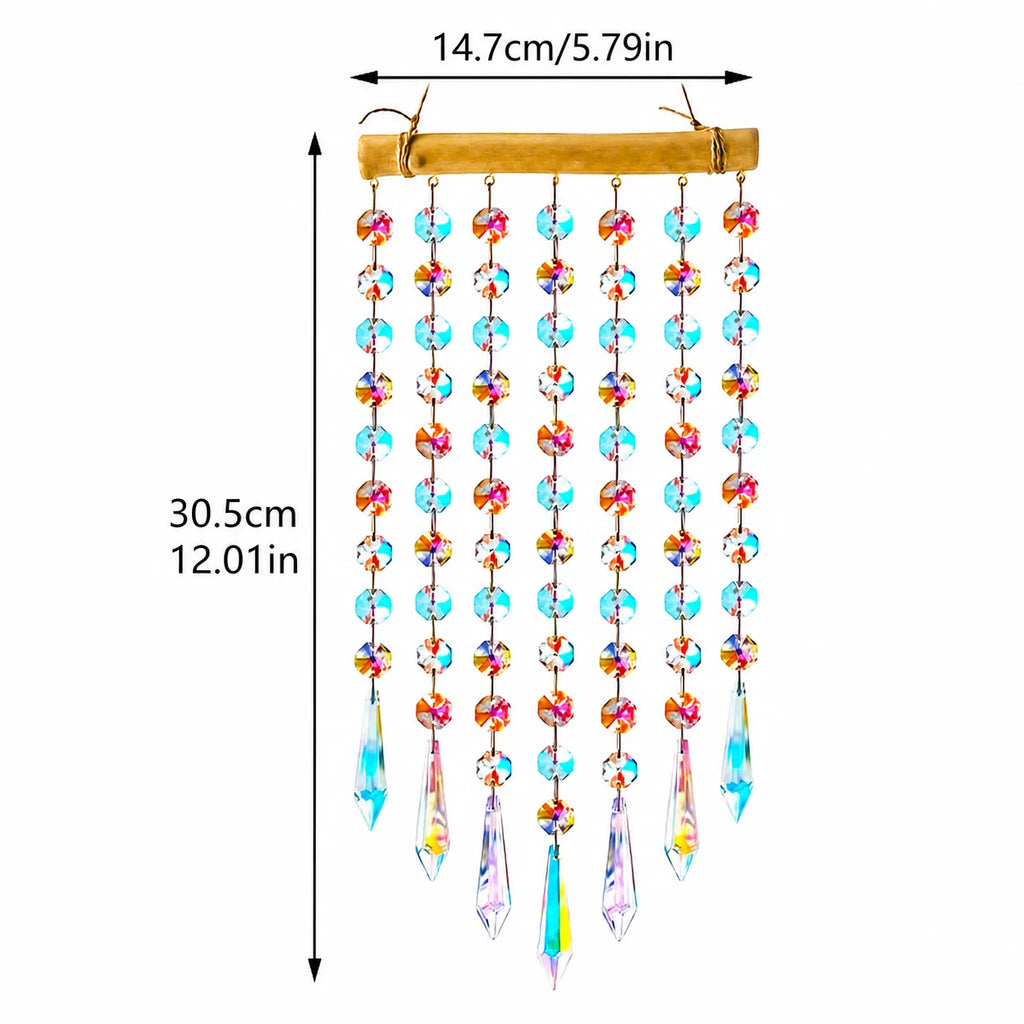 Rainbow Catcher Rustic Crystal Suncatcher Decorative Hanging Ornament Versatile Garden Suncatcher For Hotel Sunlit Areas Yard Oasis Select
