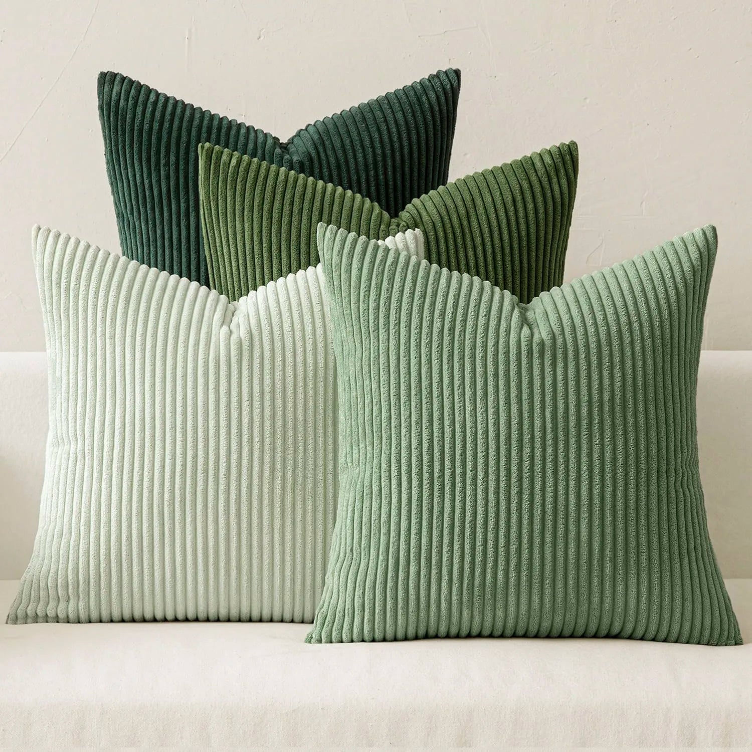 4pcs Boho Farmhouse Throw Pillow Covers Mordern Nordic Cushion Covers Soft Corduroy(pillowcases without inserts) Oasis Select