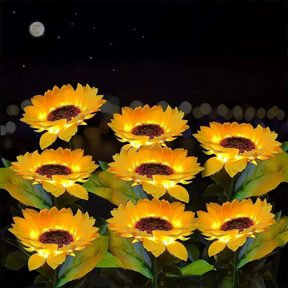 Solar Sunflower Garden Stake Light | Waterproof LED Lamp