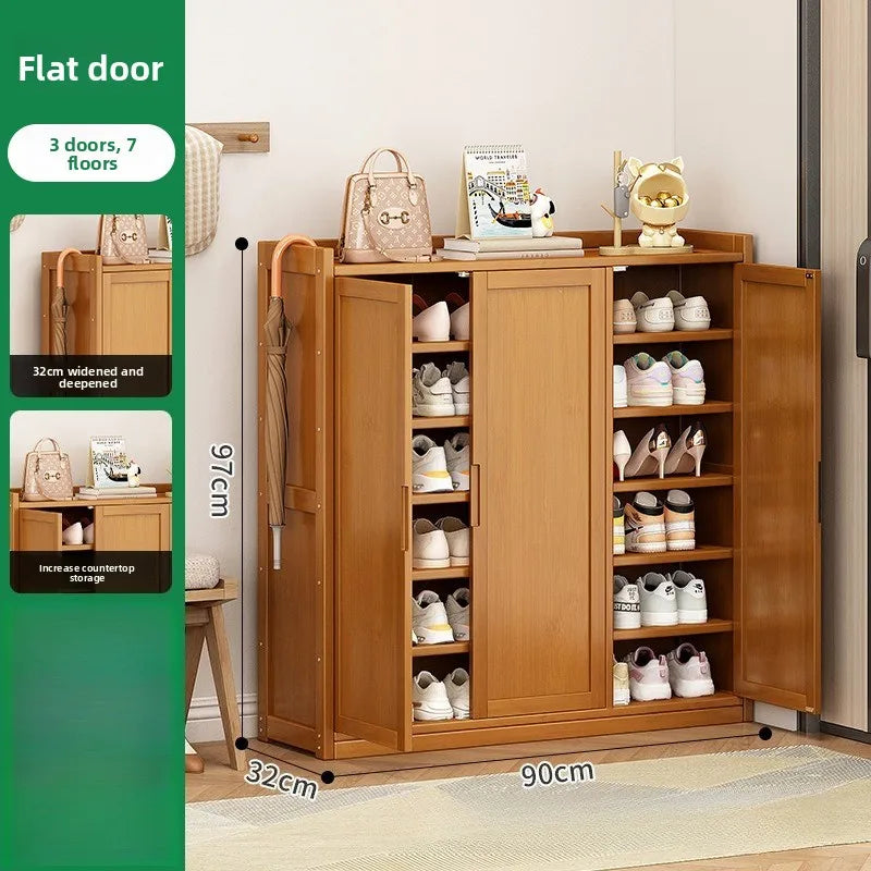 Durable Shoe Cabinet Nanzhu Rack At Entrance Home Storage Artifact