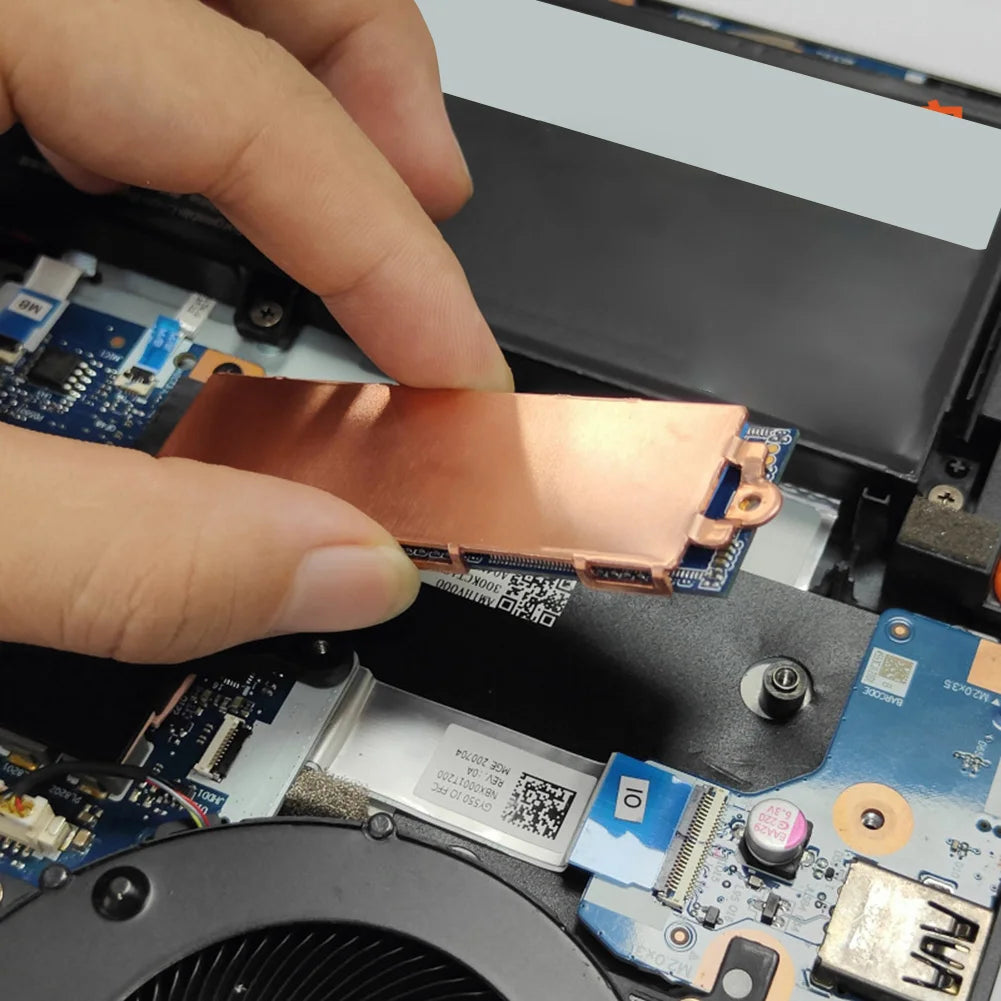 M.2 NVMe SSD Copper Heatsink with Thermal Pads – 2280 Laptop SSD Heatsink Cooler Oasis Select
