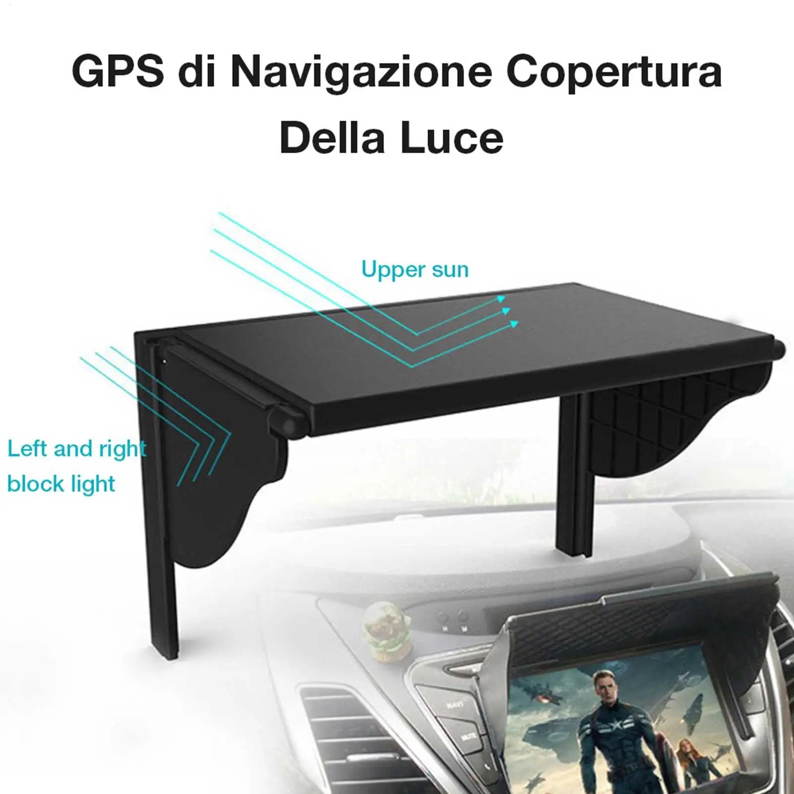 Car GPS Navigation Sun Shade 5-10 Inch Interior Accessories Display Screen Visor Universal GPS Anti-Glare Shield Screen Visor Oasis Select