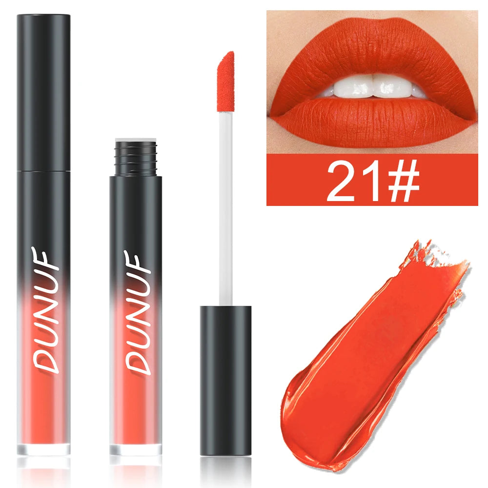 DUNUF 32 Multi-purpose Matte Lip Glaze Long-lasting Moisturizing Non-stick Halloween Lip Gloss Lipstick Oasis Select 21