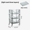 Creative acrylic multi-layer removable shelves ins bedroom kitchen trolley bathroom storage cabinet Oasis Select light soot 3 layers