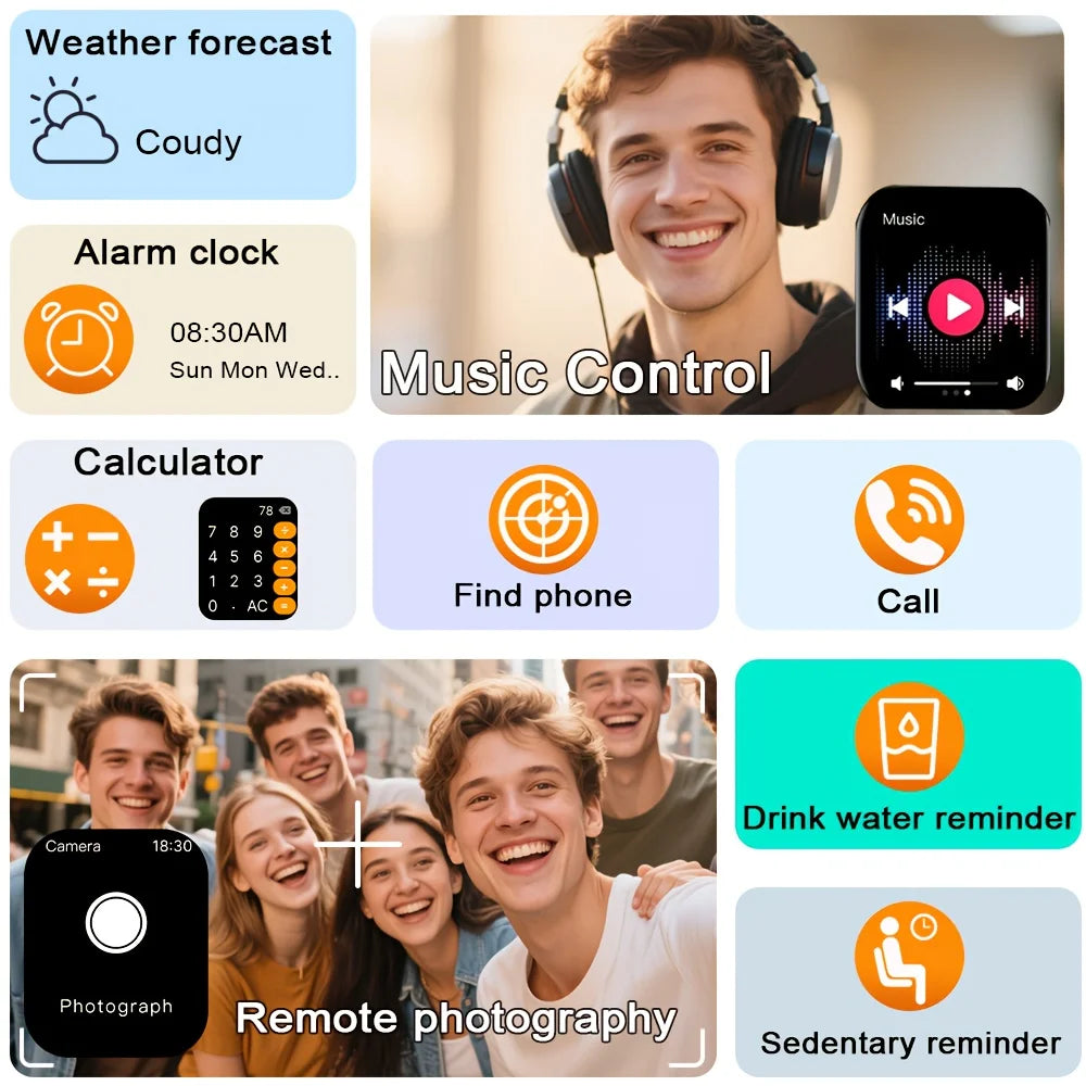 ERUN 2026 Smart Watch – Multi-Sport, Sleep & Voice Assistant