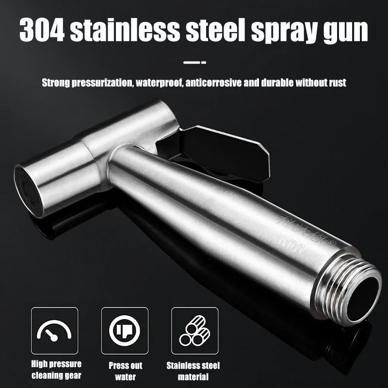 Personal Care Hand Held Spray Portable Bidet Toilet Sprayer Dual Control Angle Valve Stainless Steel Bathroom Accessories Bidets Oasis Select