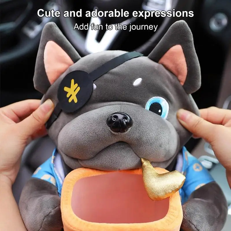 Plush Dog Car Tissue Box Trash Can Doggie Car Tissue Box 2 In 1 Cute Car Tissue Box Creative Animal Cartoon Decorative Organizer Oasis Select