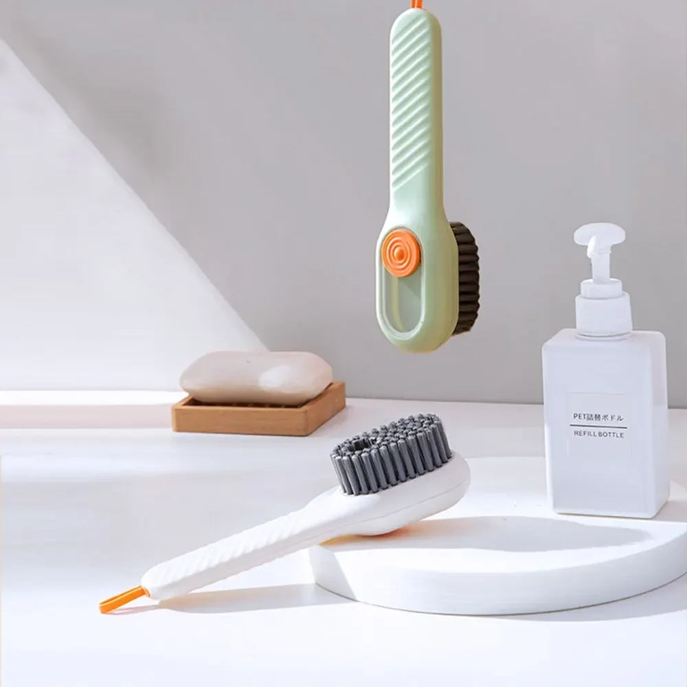 Multifunction Shoe Brush with Soap Dispenser & Long Handle Shoe Cleaning Brush Oasis Select