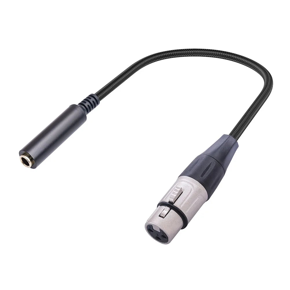 High Grade XLR to 1/4 Inch Female Cable Professional Audio Adapter 3 Pin XLR Female to 1/4 TRS Female Converter Oasis Select A