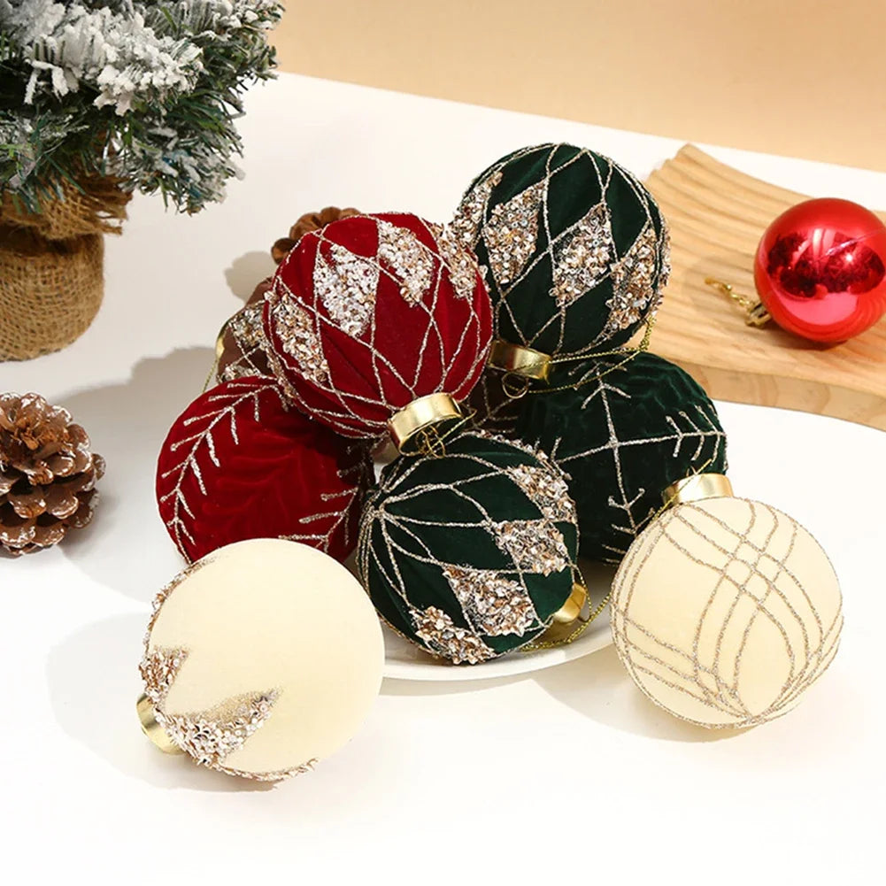 Holiday Decoration Velvet Christmas Ornaments Cozy Atmosphere Ornaments Quality Holiday Ornaments Soft Flocked Texture Oasis Select