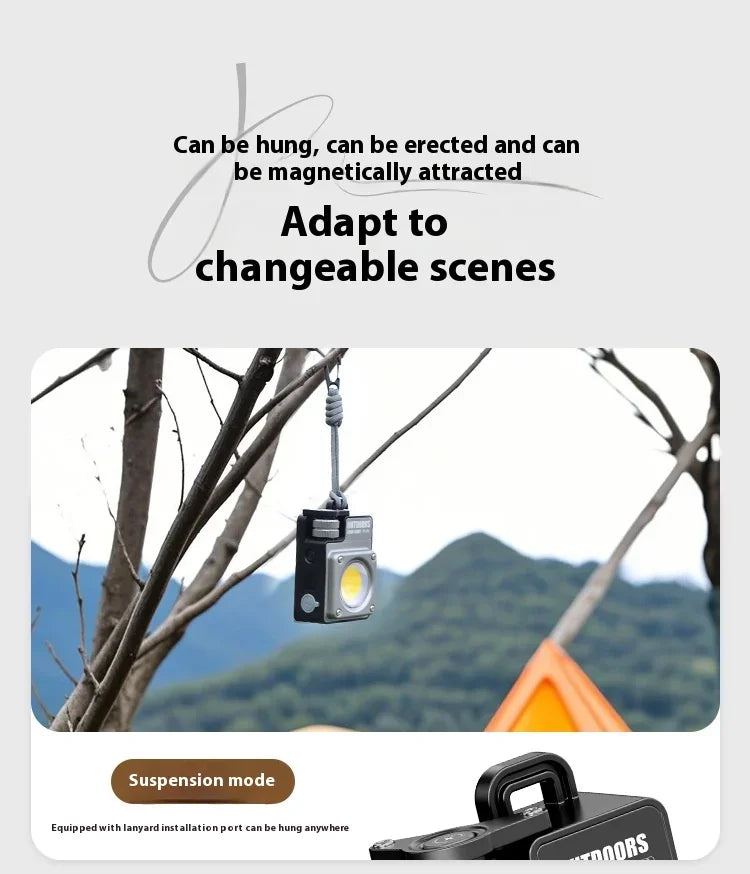 COB Camping Light with Magnetic Hook Emergency Charger, IPX4 Waterproof Camping Lantern LED Light for Outdoor Oasis Select