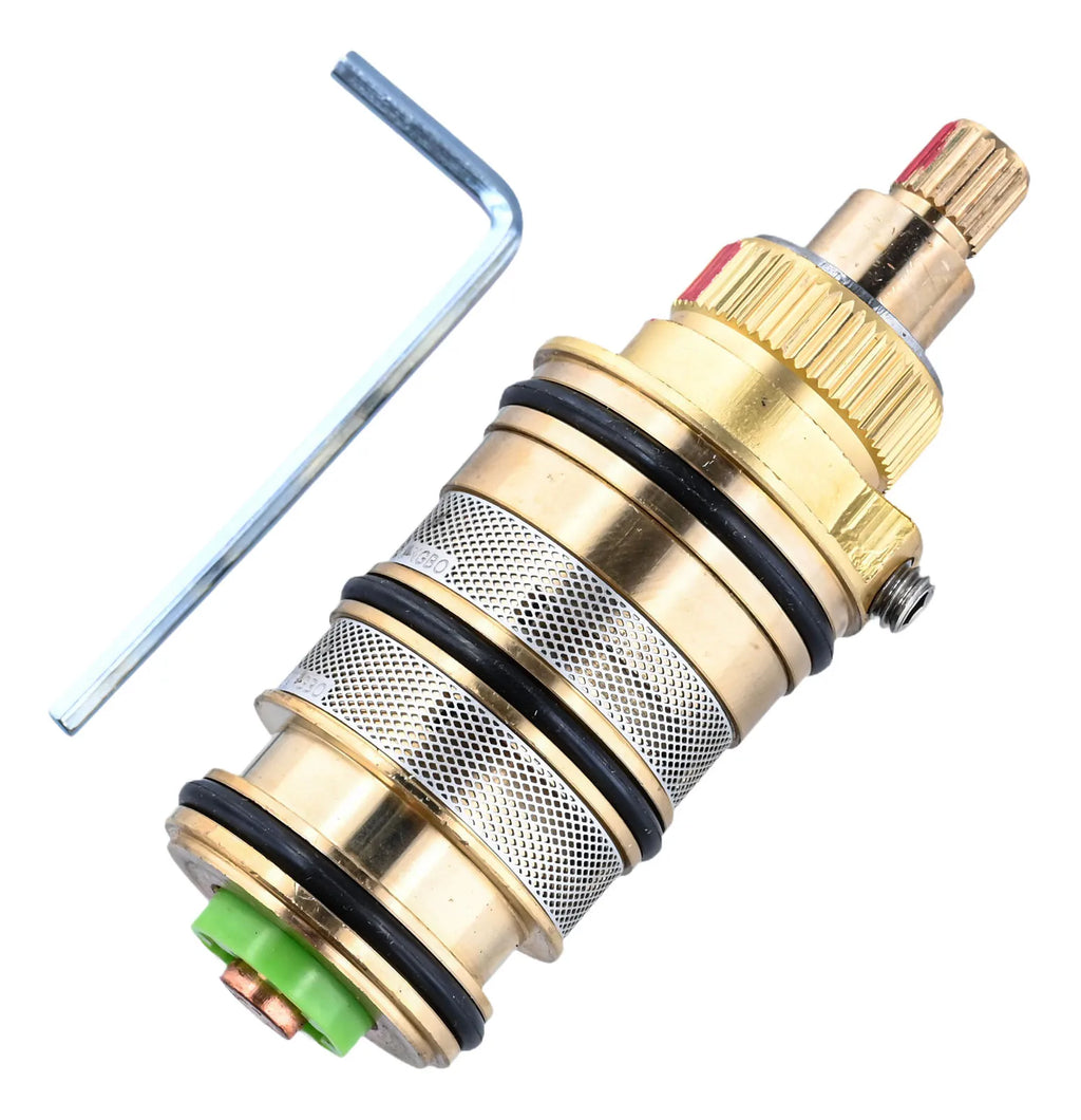 Exceptional Quality Thermostatic Valve Faucet Built-in Thermostats Safety Override Knob Solid Brass Construction Oasis Select
