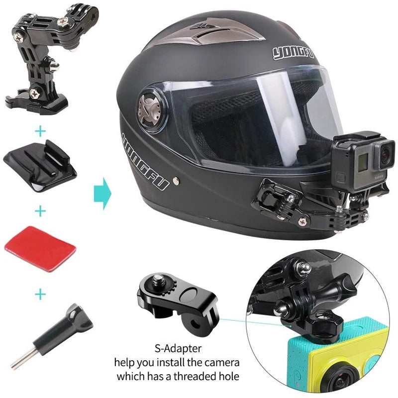 Motorcycle Helmet Chin Mount Kit for GoPro & Action Cameras