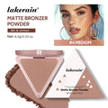Lakerain Matte Bronzer Powder Long Lasting Makeup Effect Waterproof Sweatproof Setting Powder Oil Control Bronzer Face Makeup Oasis Select MEDIUM