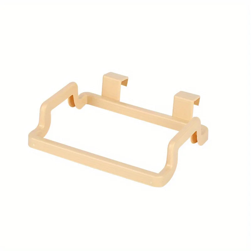 1pc mini Garbage Bag Holder, Door Back Plastic Bracket, Trash Storage Hanger, Rubbish Hanging Racks Oasis Select Beige