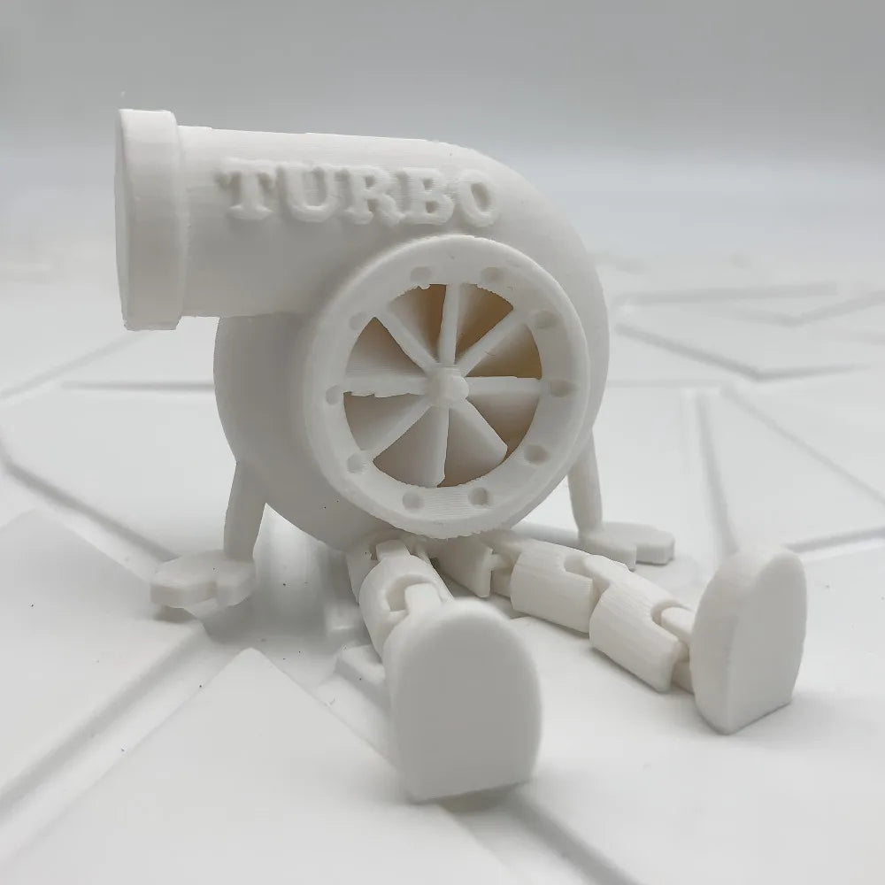 Mini Turbo Character Ornament 3D Printed Articulated Figurin Decor for Desk & Car Display Automotive Fans Model Collectors Gifts Oasis Select