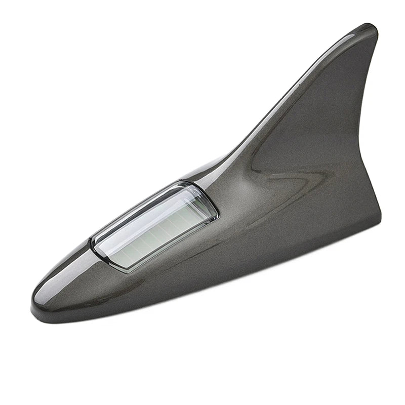 Universal Car Shark Fin Antenna Roof Tail Modification Light with Solar LED Light Car Antenna Driving Safety Warning Light Oasis Select GY