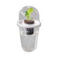 1pc Visible Clear Plants Germination Cup Hydroponic Seed Planter Pots Reusable Durable Seed Starter Tray Plastic View Cups Oasis Select White