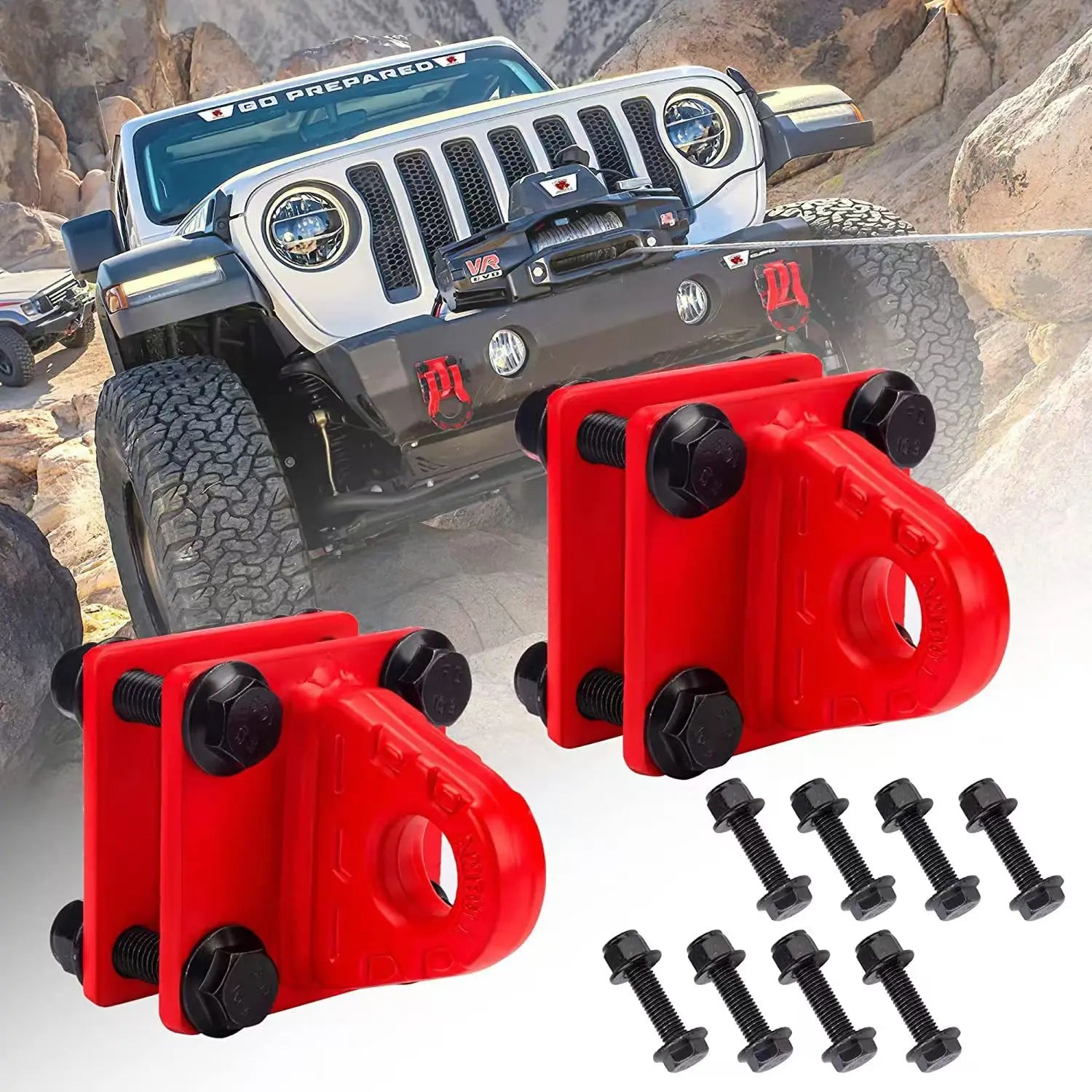 Off road vehicle trailer detachable bracket 3/4 detachable bracket bumper trailer detachable connector Oasis Select Red