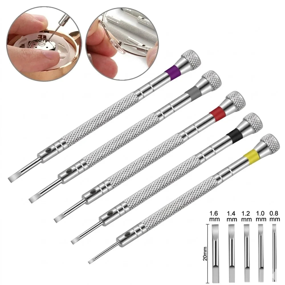 5Pcs Watch Repair Tool Kit & Precision Mechanical Watch Lubricant Oil Professional Clock Maintenance Set For Watchmakers DIY Fix Oasis Select