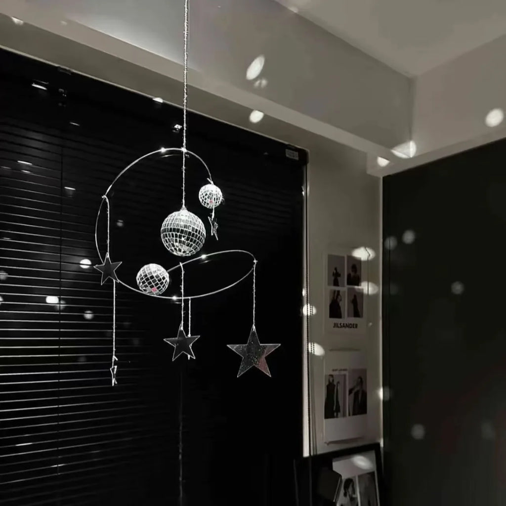 Reflective Hanging Decoration Acrylic Disco Ball Suncatcher Diy Hanging Mobile Glossy Starry Night Mobile For Personal Gift Oasis Select