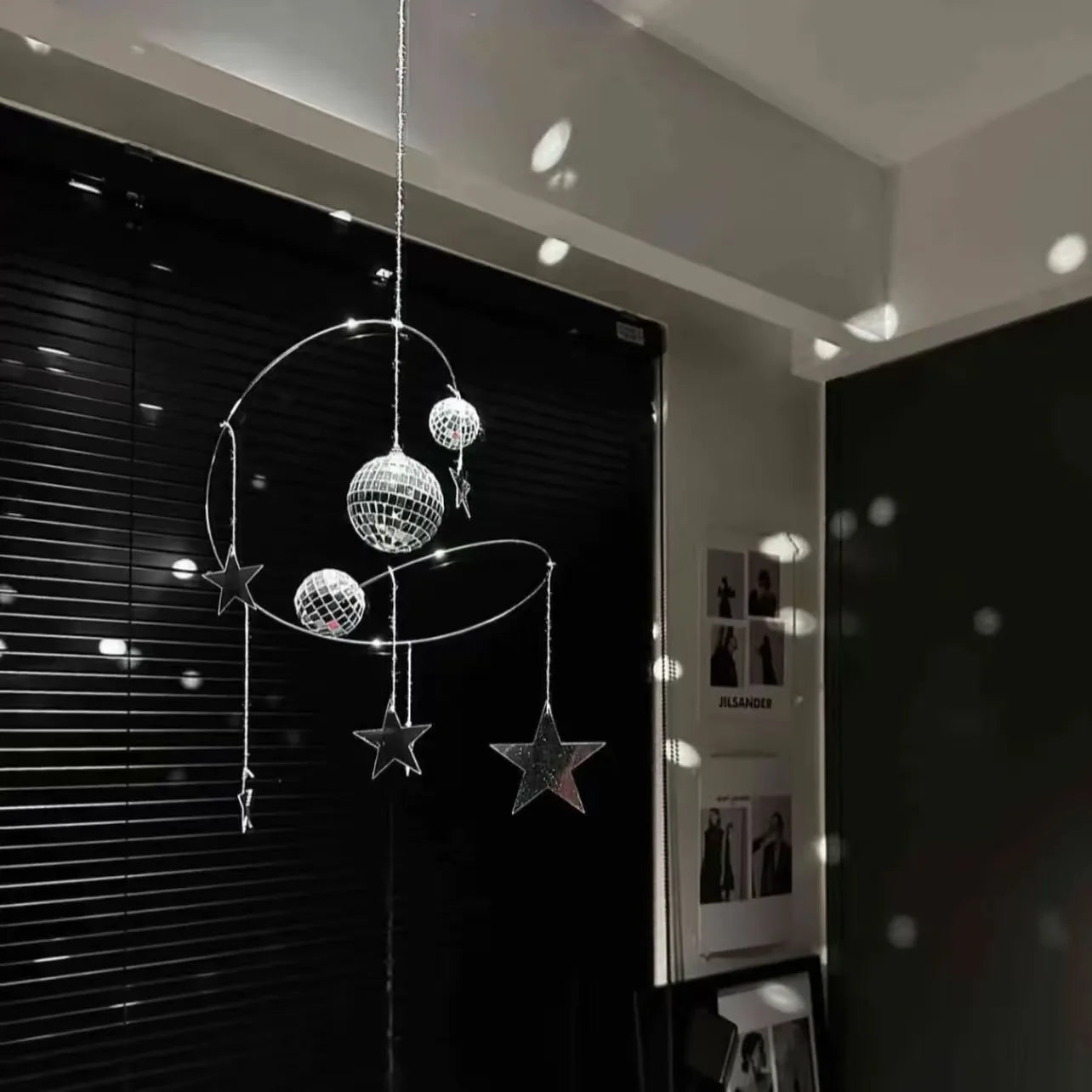 Reflective Hanging Decoration Acrylic Disco Ball Suncatcher Diy Hanging Mobile Glossy Starry Night Mobile For Personal Gift Oasis Select