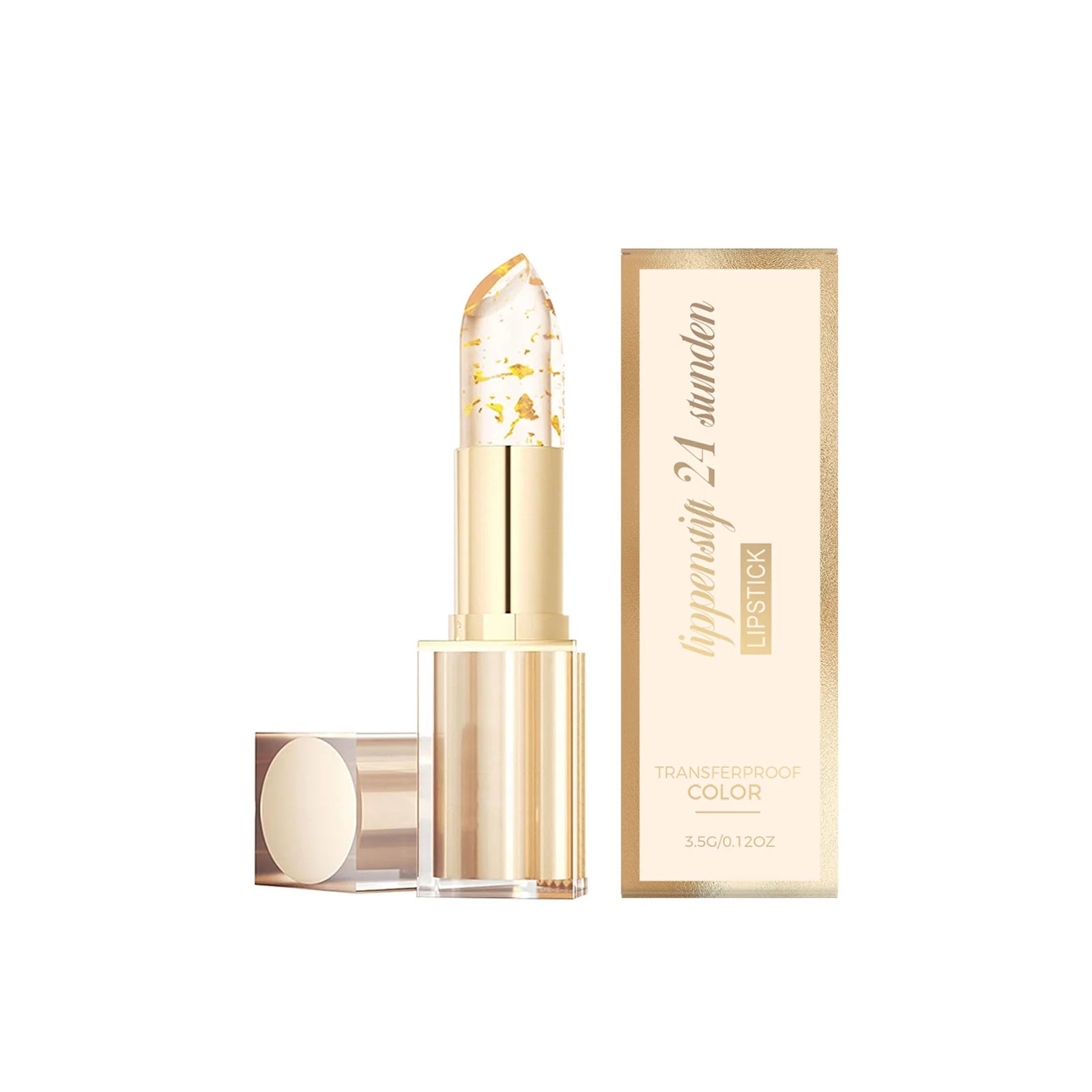 Gold Foil Color-Changing Lip Balm – Glossy & Moisturizing Color-Changing Lip Balm Oasis Select 1pc boxed