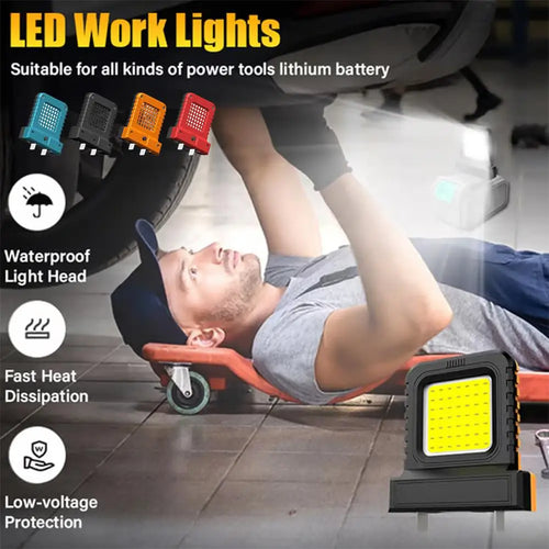 21V Li-Ion LED Work Light – IP67 Portable Battery Powered Lamp LED Work Light Oasis Select
